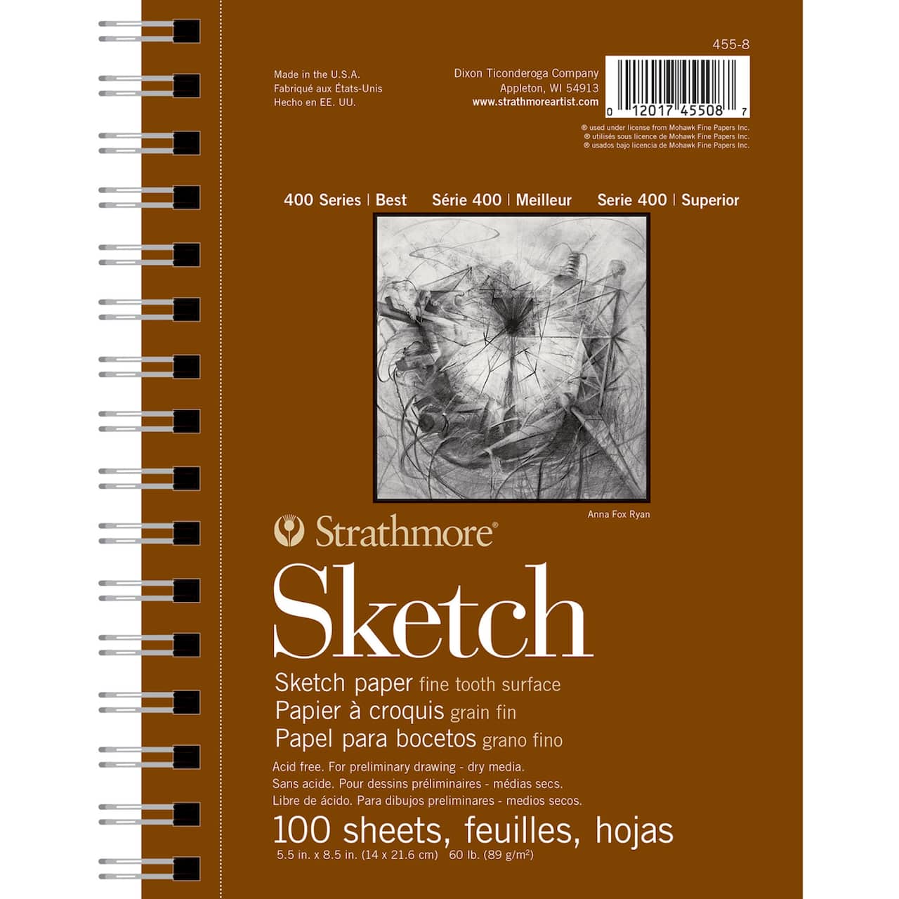 Strathmore Sketch Paper Pad, 400 Series, 100 Sheets, 5.5" x 8.5"